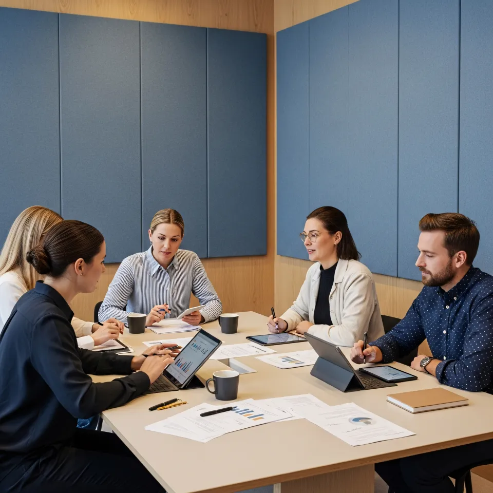 Team bei Keyword-Auswertung